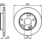 Bremsscheibe VA | MERCEDES W124 89 | 0 986 478 525