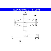 ATE Zubehörsatz, Scheibenbremsbelag 13.0460-0503.2