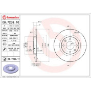 70 481 003 Bremsscheibe VA | CITROEN Berlingo,C2,C3,PEUG 96 | 08.7238.11