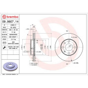 10 481 054 Bremsscheibe VA | OPEL Corsa,Kadett,Astra,Vectra 79 | 09.9607.14