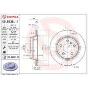 11 482 072 Bremsscheibe HA | BMW 3er,4er 11 | 09.B338.11