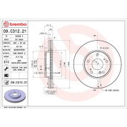 Bremsscheibe VA | HONDA Civic 15 | 09.C312.21