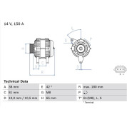 Lichtmaschine | NISSAN Navara, Pathfinder | 0 986 081 960