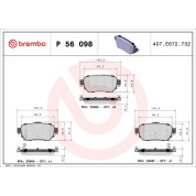 BREMBO Bremsklötze HA | NISSAN Qashqai 13 | P 56 098