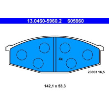 Bremsbelagsatz, Scheibenbremse | 13.0460-5960.2