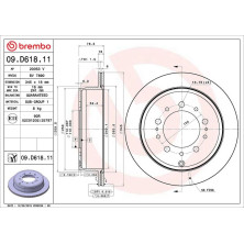 Bremsscheibe HA | TOYOTA Land Cruiser,LEXUS LX 08 | 09.D618.11