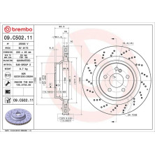15 482 070 Bremsscheibe HA | MERCEDES E S211 06 | 09.C502.11