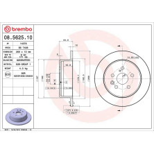 82 482 001 Bremsscheibe HA | TOYOTA Carina,Camry,Celica 85 | 08.5625.10