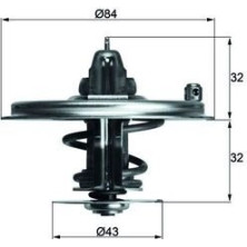 Thermostateinsatz mit Dichtung | BMW 5-7-8 Serie 530-850i 92-01 | TX 36 85D