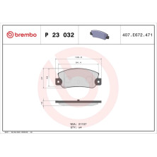 BREMBO Bremsklötze HA | FIAT Croma 85-96 | P 23 032