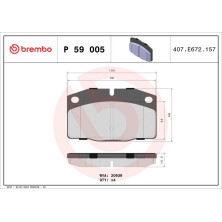 BREMBO Bremsklötze VA | OPEL Asc./Cors./Kad./GSI/Man./Om | P 59 005