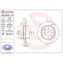 86 482 035 Bremsscheibe HA | HONDA Insight,Jazz (Hybrid) 09 | 08.B310.10