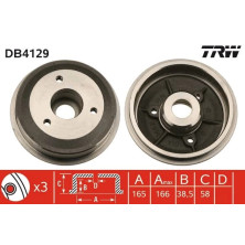 Bremstrommel. Citroen T. Ax/Saxo 1,0-1,6 86-03 | DB4129