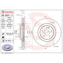 Bremsscheibe VA | MERCEDES SL 89-04 | 09.D231.11