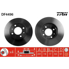 Bremsscheibe Hyundai P. Accent 99 | DF4496