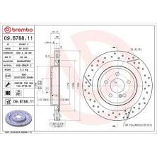 15 482 084 Bremsscheibe HA | MERCEDES CLA AMG 13 | 09.B788.11