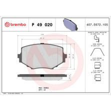 BREMBO Bremsklötze VA | MAZDA MX-5 89-05 | P 49 020