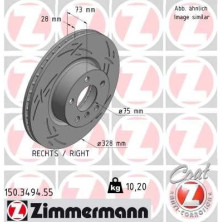 ZIMMERMANN Bremsscheibe | 150.3494.55