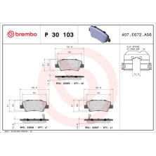 BREMBO Bremsklötze HA | HYUNDAI Ioniq, Tucson 15 | P 30 103