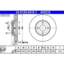 Bremsscheibe Ford P. Ecosport 1.0-1.5 13 | 24.0125-0210.1