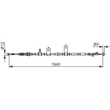 Handbremsseil | MAZDA 6 12 | 1987482853