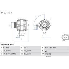 Lichtmaschine | Bbmw 3,5,7,x3 01 | 0 986 084 680