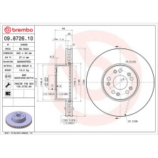 15 481 038 Bremsscheibe VA | MERCEDES W140 91 | 09.8726.10