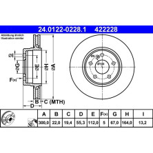 Bremsscheibe Db T. W202 Amg 97-10 | 24.0122-0228.1