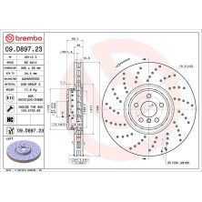 Bremsscheibe VA | BMW 5, 6, 7, 8 16 | 09.D897.23