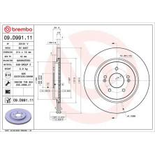 Bremsscheibe HA | HYUNDAI Santa Fe 18 | 09.D991.11