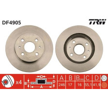 Bremsscheibe Daihatsu P. Copen/Sirion 05 | DF4905
