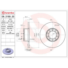 15 481 007 Bremsscheibe VA | MERCEDES W116,W123 76 | 08.3189.20