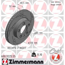 ZIMMERMANN Bremsscheibe 600.3225.55 BLACK Z