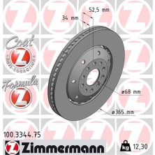 ZIMMERMANN Bremsscheibe 100.3344.75 ZIMMERMANN Bremsscheibe 100.3344.75
