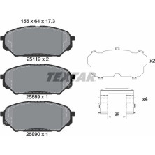 Bremsbelagsatz Hyundai P.Ix55 3.0Crdi 08 | 2511901
