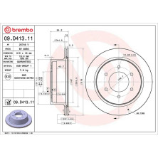 Bremsscheibe HA | MITSUBISHI | 09.D413.11