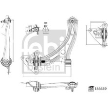 FEBI BILSTEIN Lenker, Radaufhängung 186639