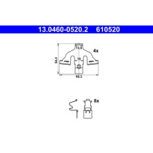 ATE Zubehörsatz, Scheibenbremsbelag 13.0460-0520.2