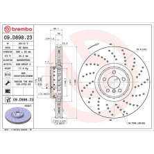 Bremsscheibe VA | BMW 5, 6, 7, 8 16 | 09.D898.23