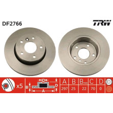 Bremsscheibe Land Rover P. Range Rover 94 | DF2766