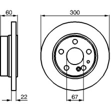 Bremsscheibe HA | MERCEDES W140 91 | 0 986 478 566