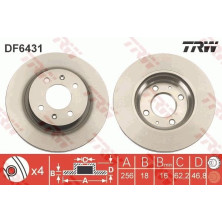 Bremsscheibe Hyundai P. I20 08- Ohne Esp | DF6431