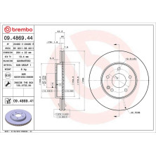 15 481 022 Bremsscheibe VA | MERCEDES W202 93 | 09.4869.41