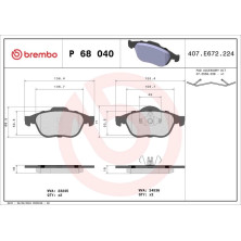 BREMBO Bremsklötze VA | RENAULT Scenic 03 | P 68 040