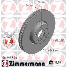 ZIMMERMANN Bremsscheibe 150.2937.20 Coat Z