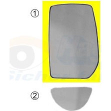 Spiegelglas, Außenspiegel Ford Transit V konvex, oberer Teil OE 4059964 HAGUS 1898838