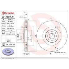 40 481 053 Bremsscheibe VA | LANCIA Delta 1.8 09 | 09.A500.11