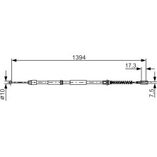 Handbremsseil | MERCEDES Sprinter,VW Crafter 09 | 1987482033