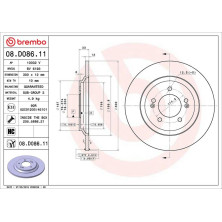 Bremsscheibe HA | HYUNDAI i30 17 | 08.D086.11