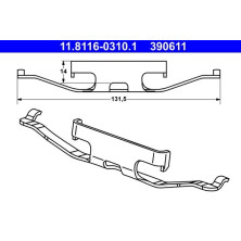 Feder, Bremssattel | 11.8116-0310.1